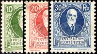 Liechtenstein 1925 Mi.-Nr. 72-74 - ungestempelt