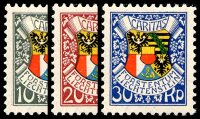 Liechtenstein 1927 Mi.-Nr. 75-77 - ungestempelt