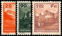 Liechtenstein 1933 Mi.-Nr. 119-121 - ungestempelt
