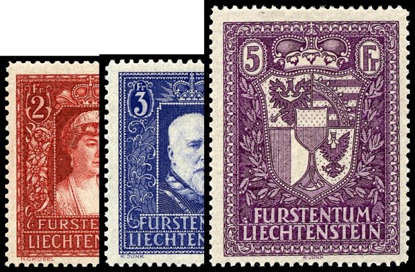 Liechtenstein 1934 Mi.-Nr. 140-142 - ungestempelt
