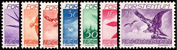 Liechtenstein 1939 Mi.-Nr. 173-179 - ungestempelt