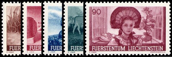 Liechtenstein 1941 Mi.-Nr. 192-196 - ungestempelt