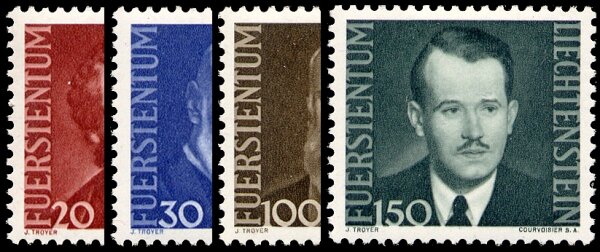 Liechtenstein 1943 Mi.-Nr. 214-217 - ungestempelt