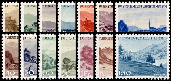 Liechtenstein 1944 Mi.-Nr. 224-237 - ungestempelt