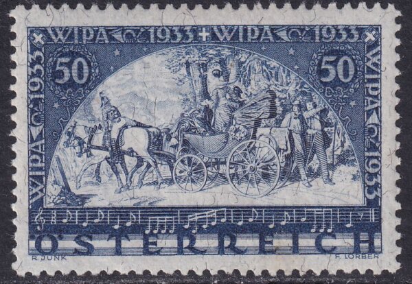 Österreich 1932 Mi.-Nr. 556 C - postfrisch Wipa Blockmarke Attest VÖB