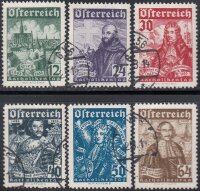 Österreich 1933 Mi.-Nr. 557-562 - gestempelt Befund...