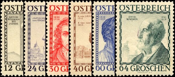 Österreich 1934 Mi.-Nr. 591-596 - postfrisch