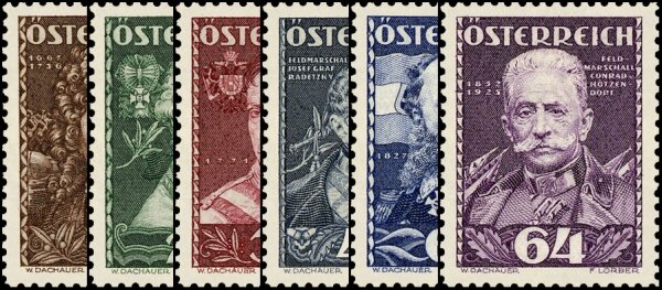 Österreich 1935 Mi.-Nr. 617-622 - postfrisch