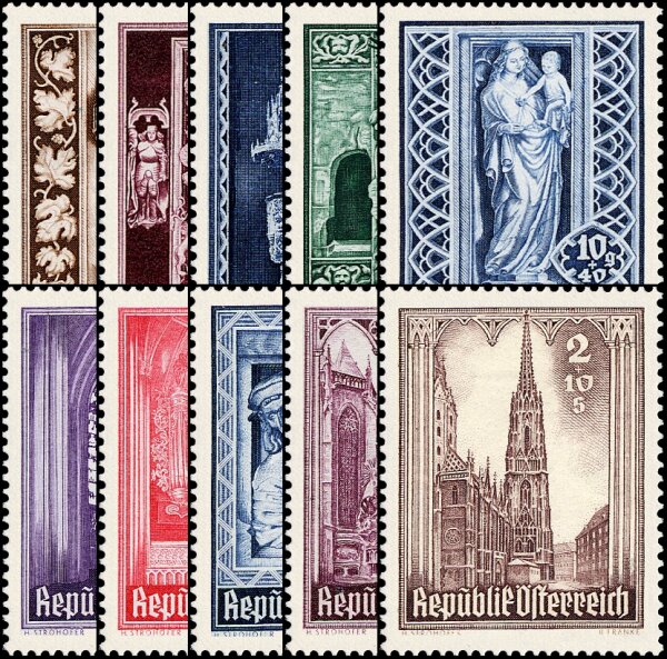 Österreich 1946 Mi.-Nr. 791-800 -  postfrisch