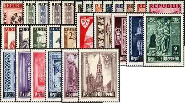 Österreich Jahrgang 1946 - postfrisch