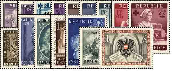 Österreich Jahrgang 1954 - postfrisch