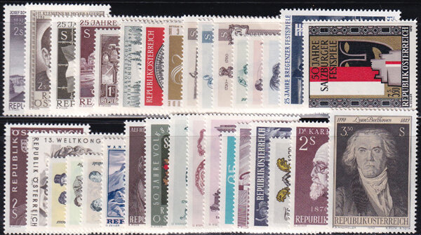 Österreich Jahrgang 1971 - postfrisch