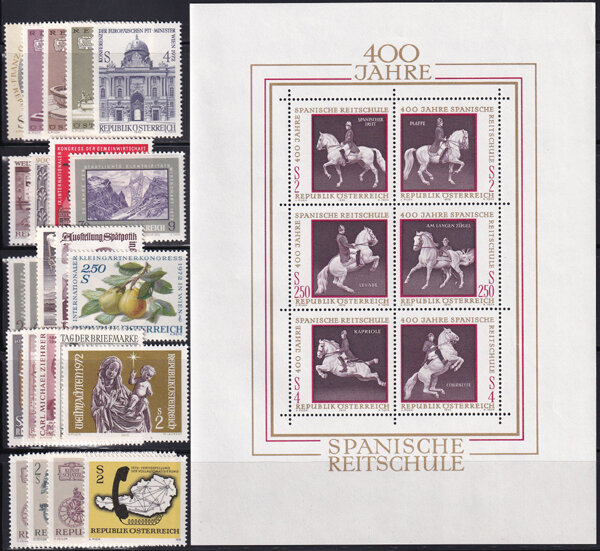 Österreich Jahrgang 1972 - postfrisch