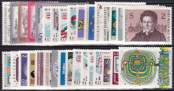 Österreich Jahrgang 1975 - postfrisch