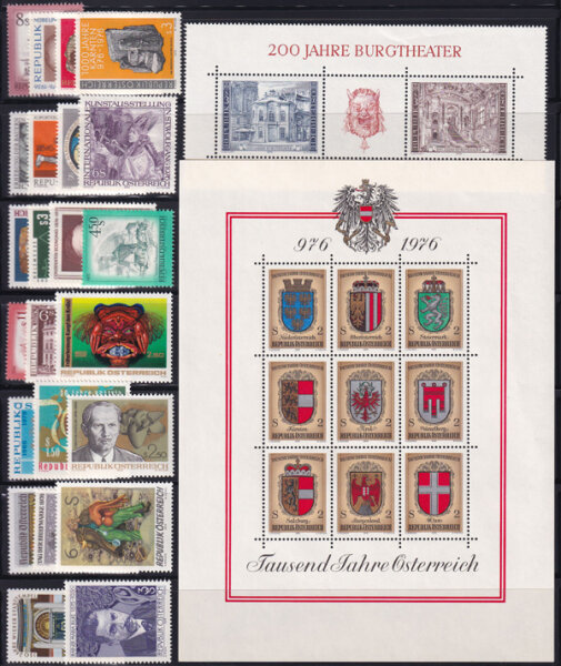 Österreich Jahrgang 1976 - postfrisch