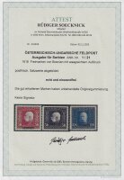 Österr.- ungarischeFeldpost Ausgabe für Serbien Mi.-Nr. 1-21 - postfrisch ATTEST VÖB