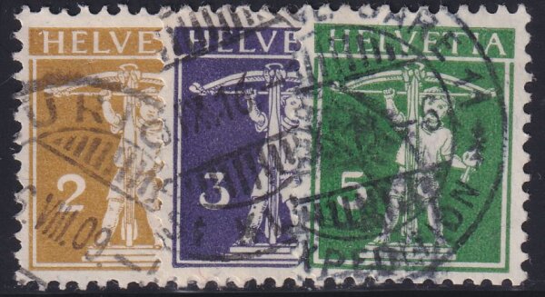 Schweiz 1909 Mi.-Nr. 111-113 - gestempelt