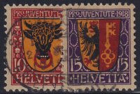 Schweiz 1918 Mi.-Nr. 143-144 - gestempelt