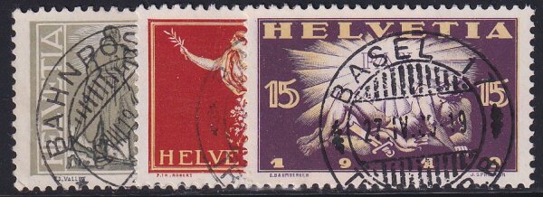 Schweiz 1919 Mi.-Nr. 146-148 - gestempelt