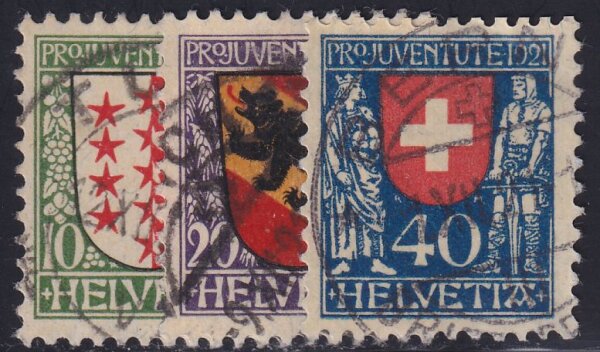 Schweiz 1921 Mi.-Nr. 172-174 - gestempelt