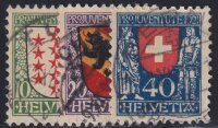 Schweiz 1921 Mi.-Nr. 172-174 - gestempelt