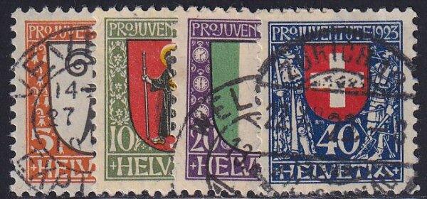 Schweiz 1923 Mi.-Nr. 185-188 - gestempelt