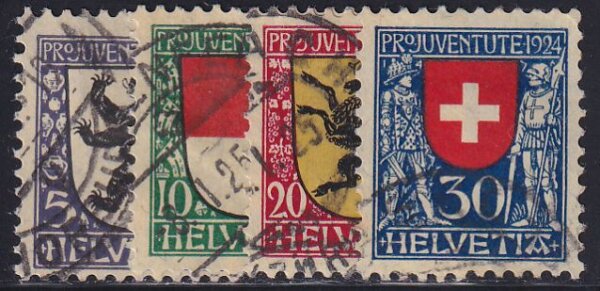 Schweiz 1924 Mi.-Nr. 209-212 - gestempelt