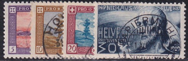Schweiz 1929 Mi.-Nr. 235-238 - gestempelt