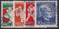 Schweiz 1932 Mi.-Nr. 262-265 - gestempelt