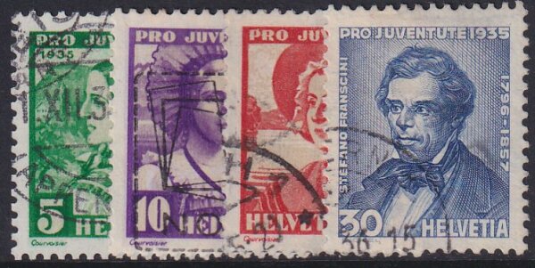 Schweiz 1935 Mi.-Nr. 287-290 - gestempelt