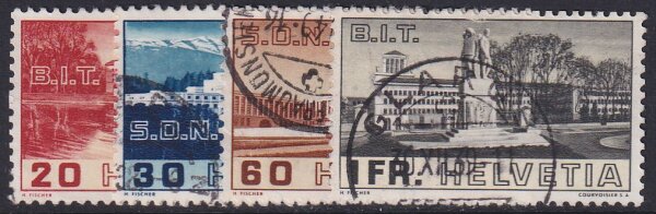 Schweiz 1938 Mi.-Nr. 321-324 - gestempelt