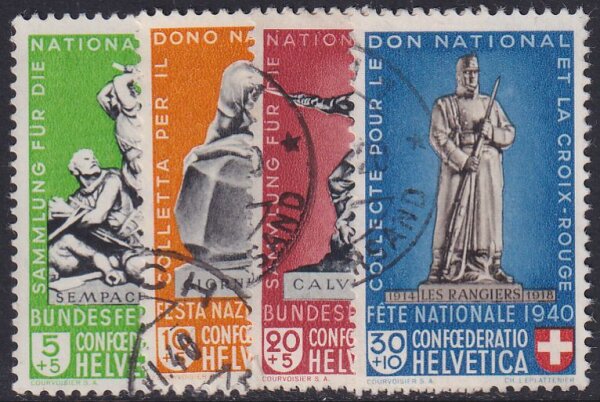 Schweiz 1940 Mi.-Nr. 364-367 - gestempelt