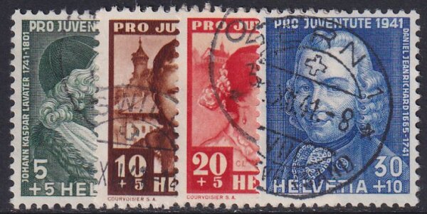 Schweiz 1941 Mi.-Nr. 399-402 - gestempelt
