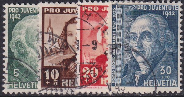 Schweiz 1942 Mi.-Nr. 412-415 - gestempelt