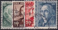 Schweiz 1942 Mi.-Nr. 412-415 - gestempelt