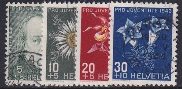Schweiz 1943 Mi.-Nr. 424-427 - gestempelt