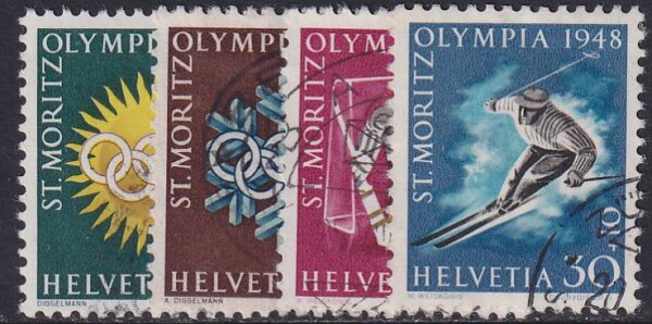 Schweiz 1948 Mi.-Nr. 492-495 - gestempelt