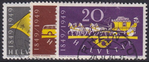 Schweiz 1949 Mi.-Nr. 519-521 - gestempelt