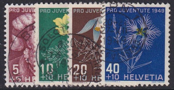 Schweiz 1949 Mi.-Nr. 541-544 - gestempelt