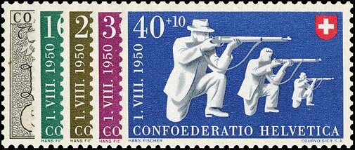 Schweiz 1950 Mi.-Nr. 545-549 - postfrisch