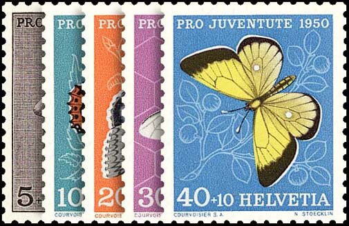 Schweiz 1950 Mi.-Nr. 550-554 - postfrisch