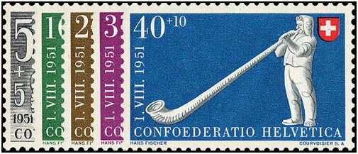 Schweiz 1951 Mi.-Nr. 555-559 - postfrisch