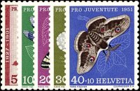 Schweiz 1951 Mi.-Nr. 561-565 - postfrisch