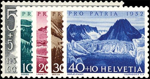 Schweiz 1952 Mi.-Nr. 570-574 - postfrisch