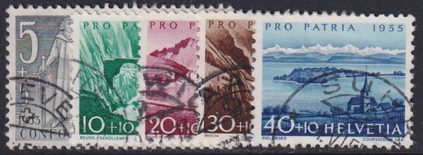 Schweiz 1952 Mi.-Nr. 570-574 - gestempelt
