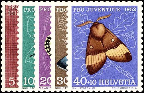 Schweiz 1952 Mi.-Nr. 575-579 - postfrisch