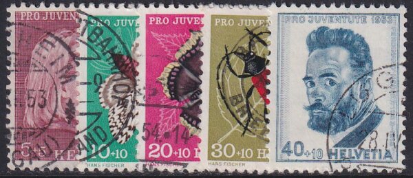 Schweiz 1953 Mi.-Nr. 588-592 - gestempelt