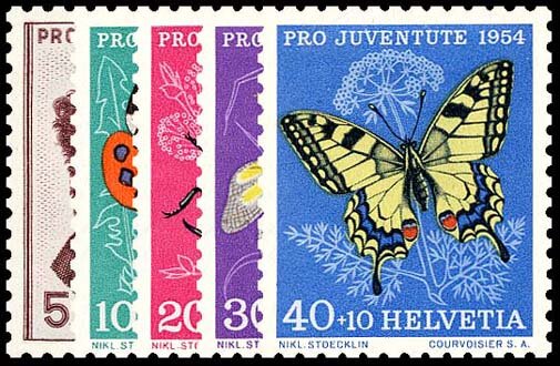 Schweiz 1954 Mi.-Nr. 602-606 - postfrisch