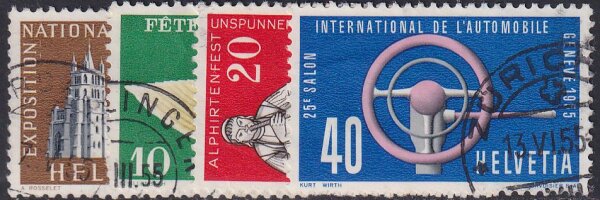 Schweiz 1955 Mi.-Nr. 607-610 - gestempelt