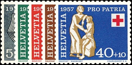 Schweiz 1957 Mi.-Nr. 641-645 - postfrisch